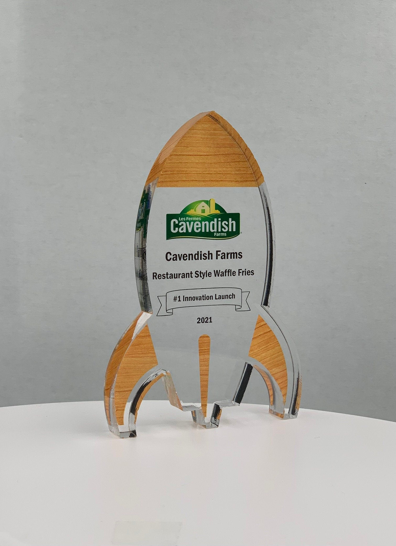 Rocket Trophy / USA Flag Themed Trophy / STEM Award / NASA Space Trophy / Pattern Prints - Acrylic with Color Prints - Free Customization