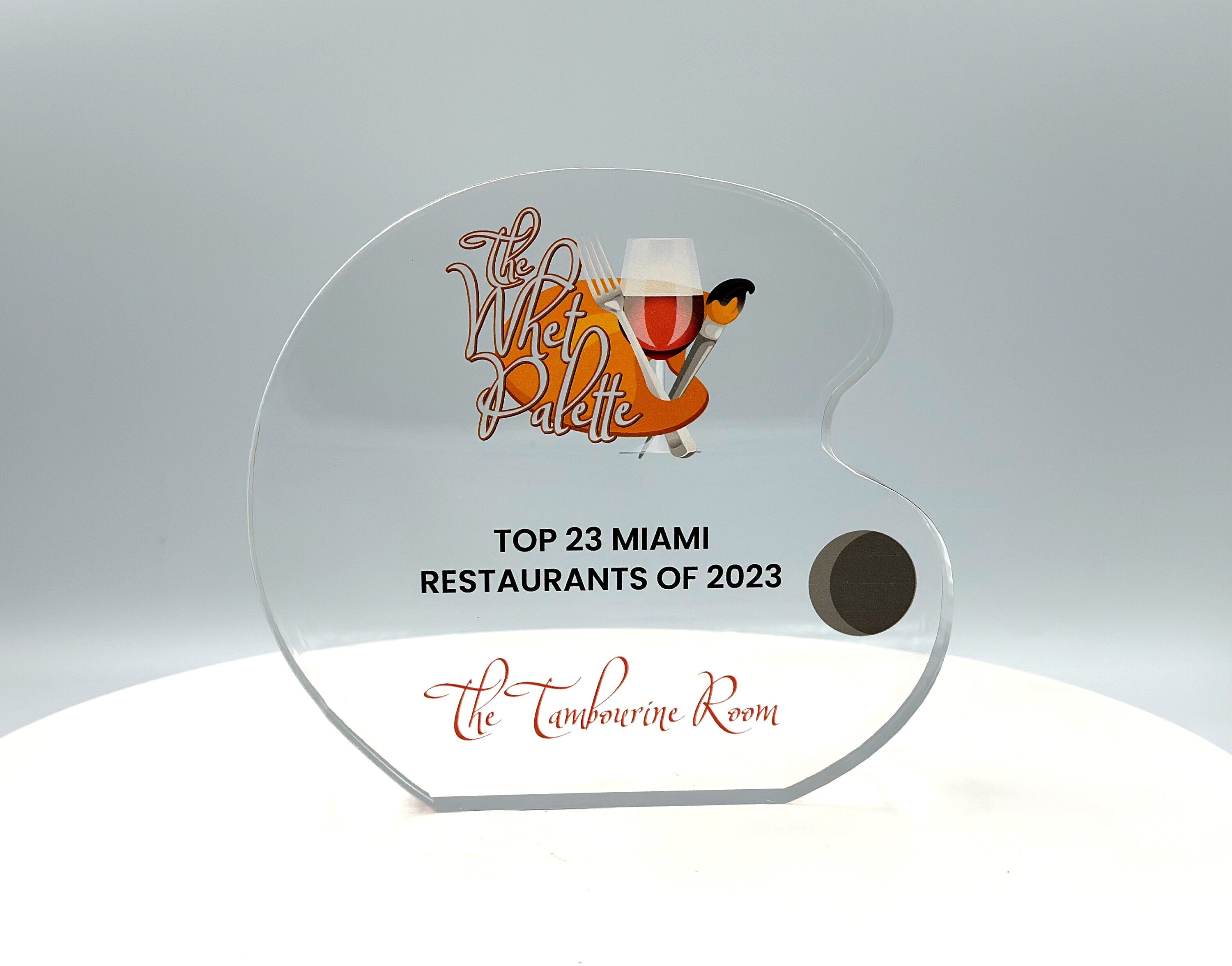 Artist Award / Drawing, Painting Award / Palette Acrylic Trophy / Tech Gift - Acrylic with Color Prints - Free Customization