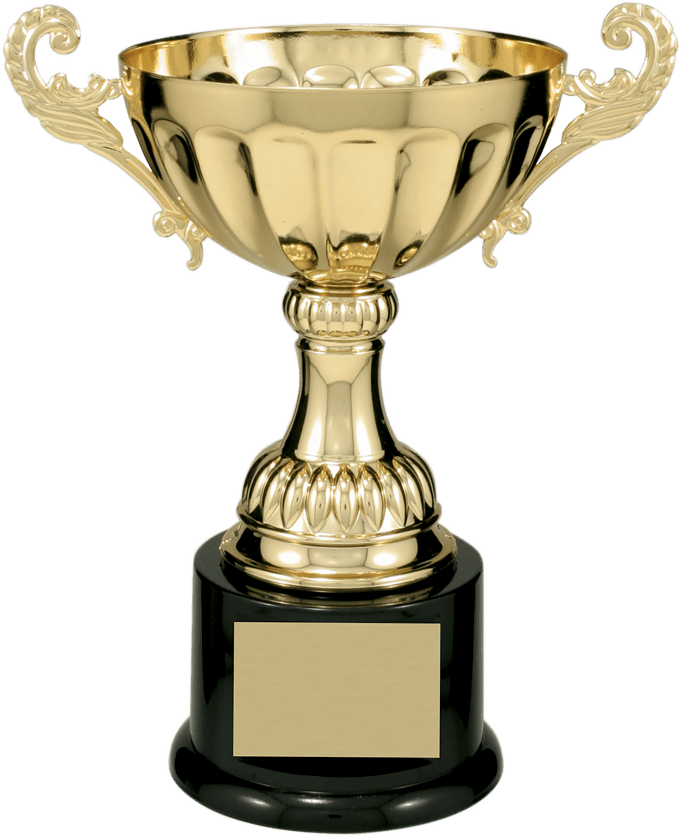 Gold Completed Metal Cup Trophy on Plastic Base/Metal Cups