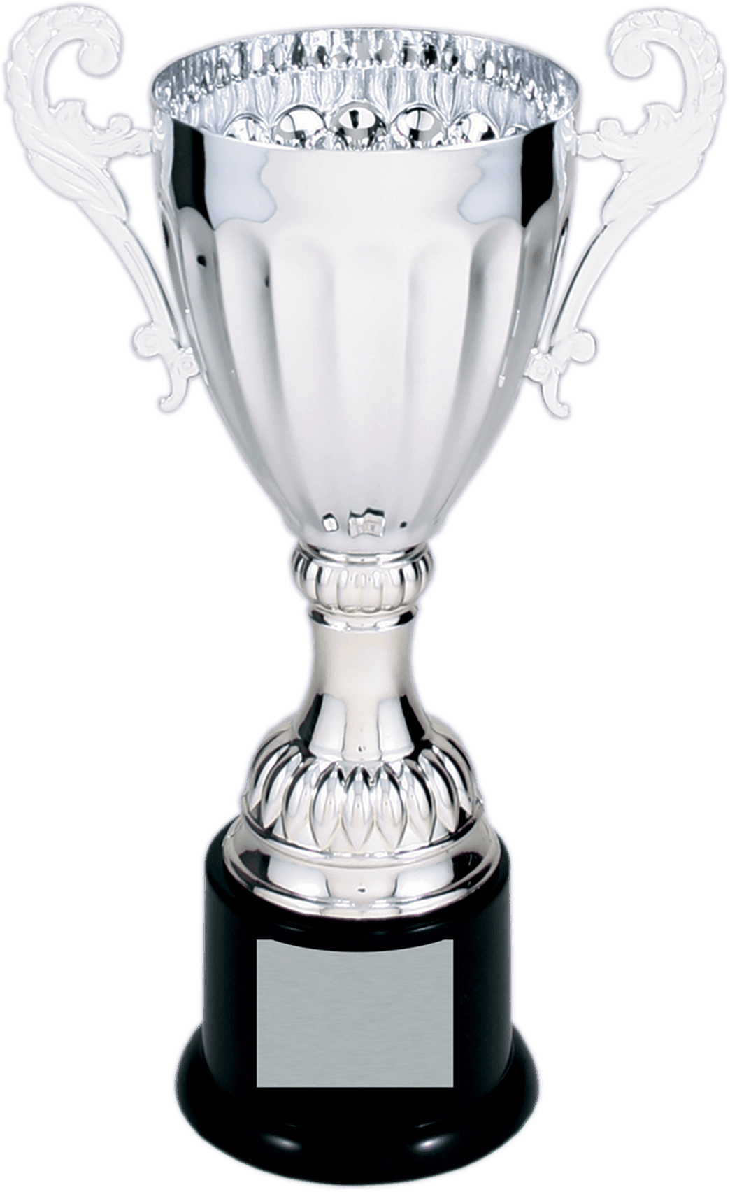 Silver Completed Metal Cup Trophy on Plastic Base/Metal Cups