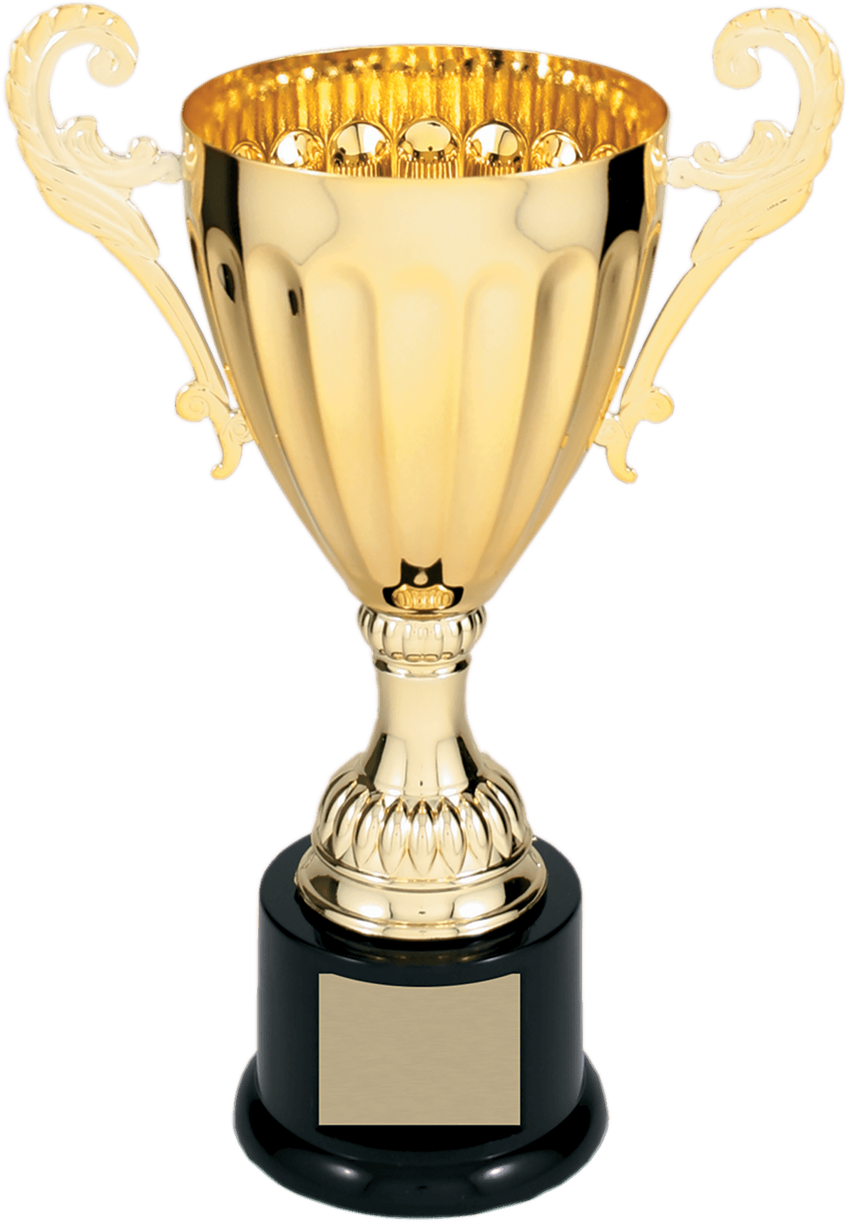 Gold Completed Metal Cup Trophy on Plastic Base/Metal Cups