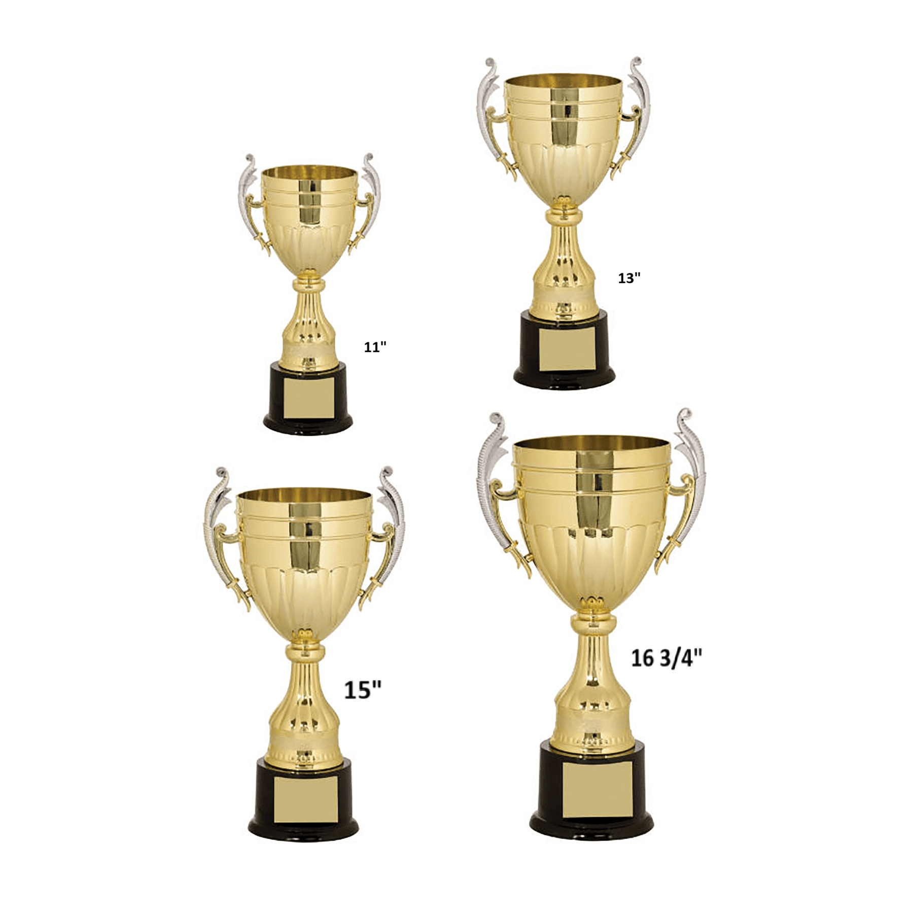 Gold/Silver Plastic Completed Cup Trophy/Plastic Cups