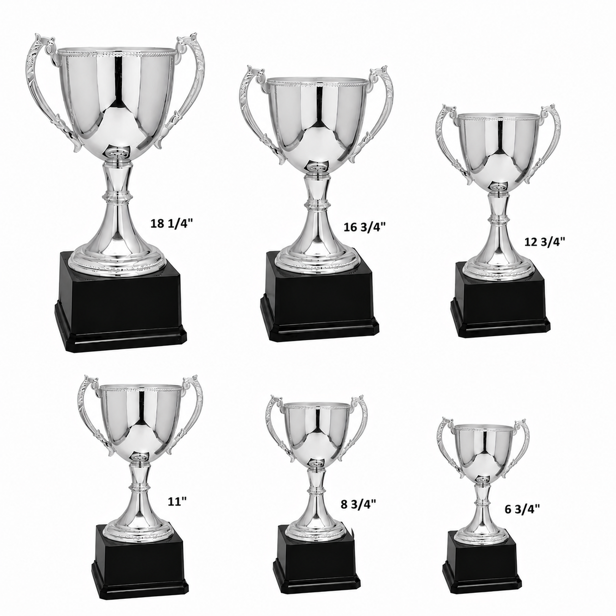 Silver Completed Zinc Cup Trophy/Metal Cups