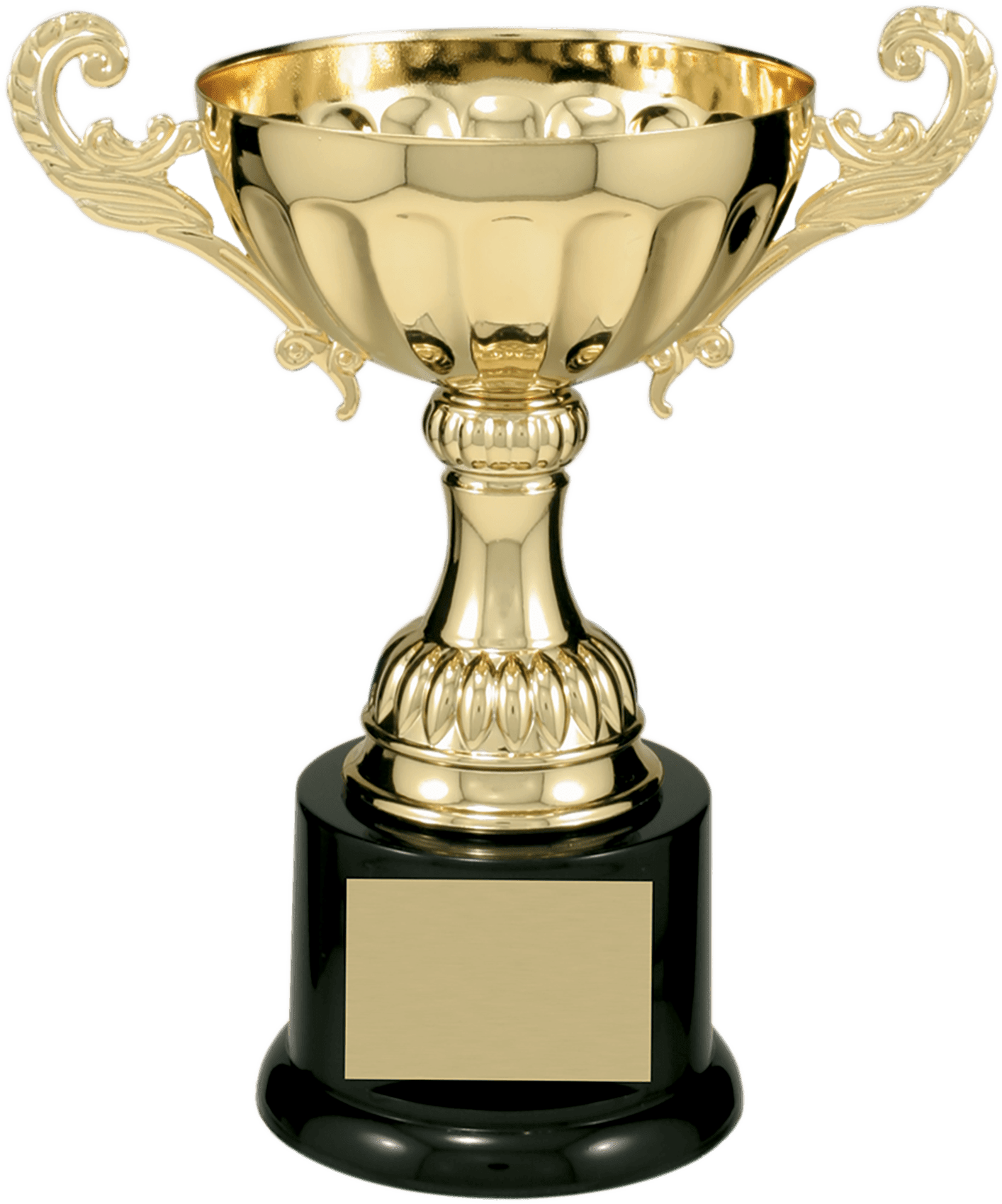 Gold Completed Metal Cup Trophy on Plastic Base/Metal Cups