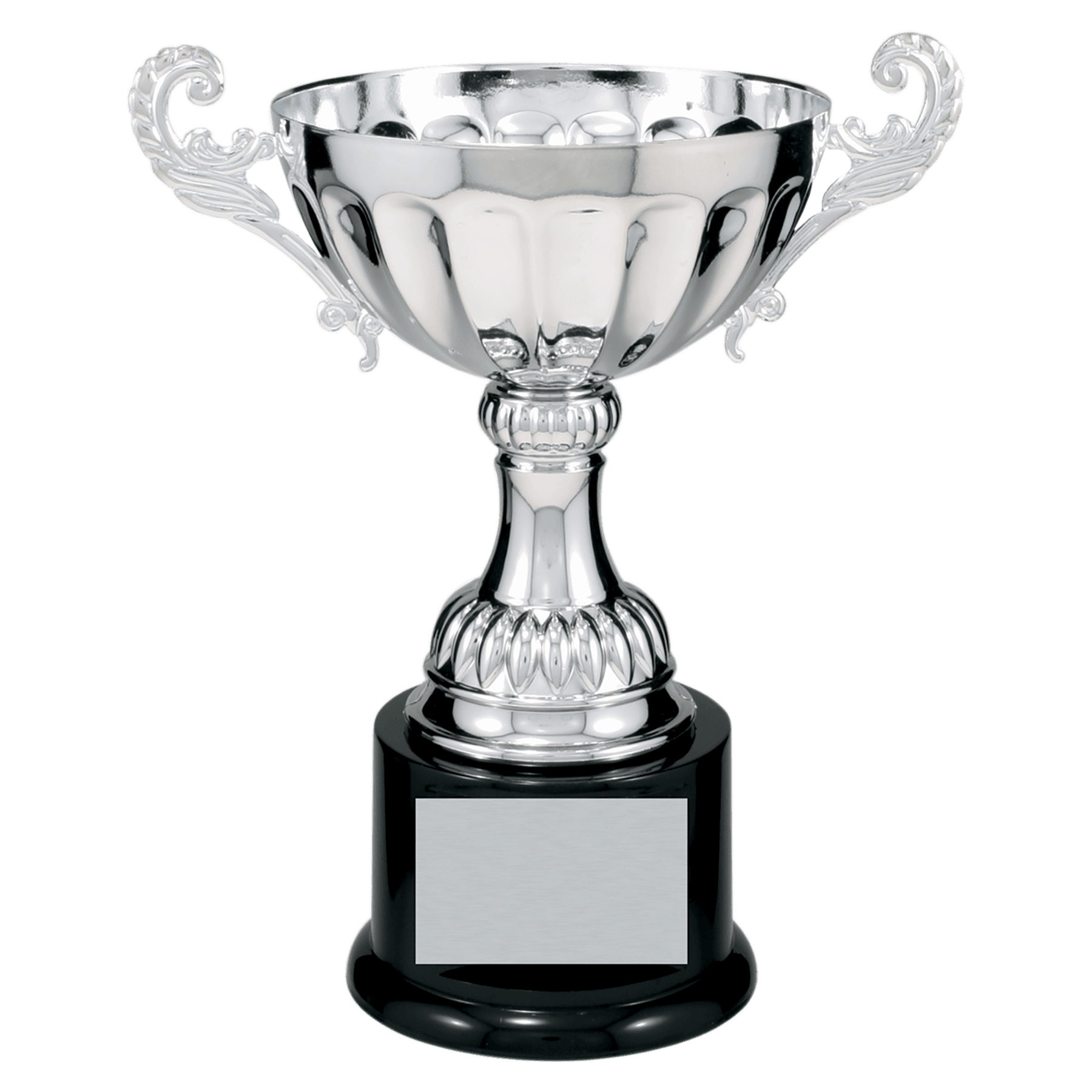 Silver Completed Metal Cup Trophy on Plastic Base/Metal Cups