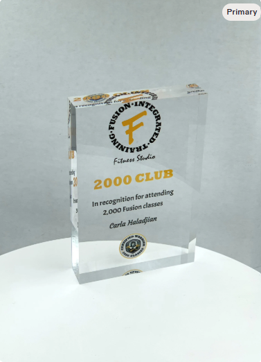Acrylic Block Rectangle Trophy, Corporate Award, Deal Toy, Employee Recognition, Crystal Glass Trophy, Full Color, Free Personalization