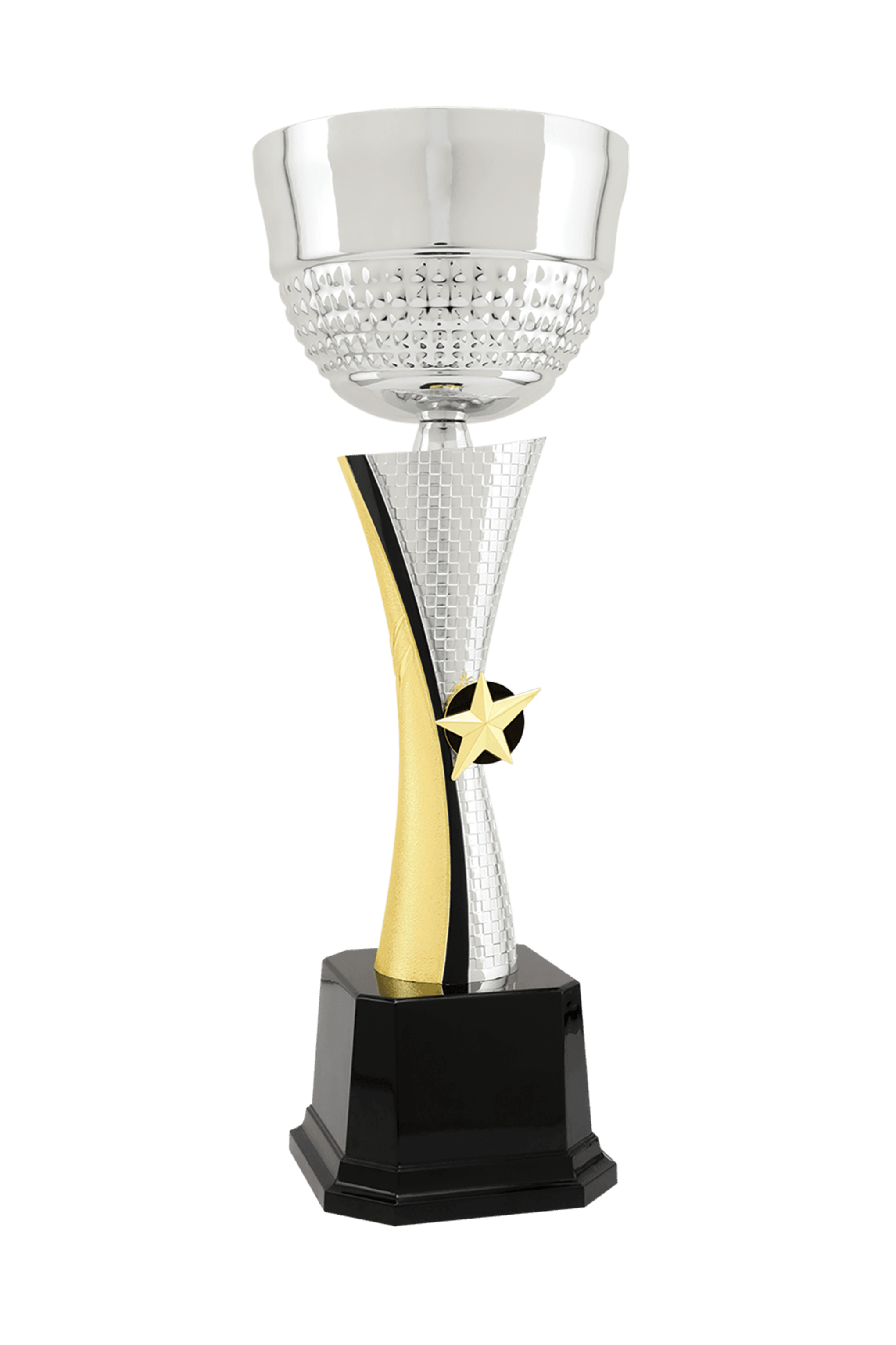 Silver/Gold Textured Completed Metal Cup Trophy/Metal Cups