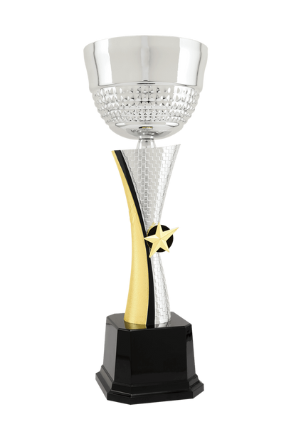 Silver/Gold Textured Completed Metal Cup Trophy/Metal Cups