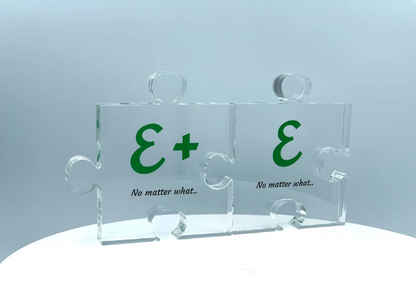 Puzzle Trophy, Jigsaw Award, Stackable, Education / Math Gift, Graduation, Patent Award - Acrylic with Color Prints - Free Customization