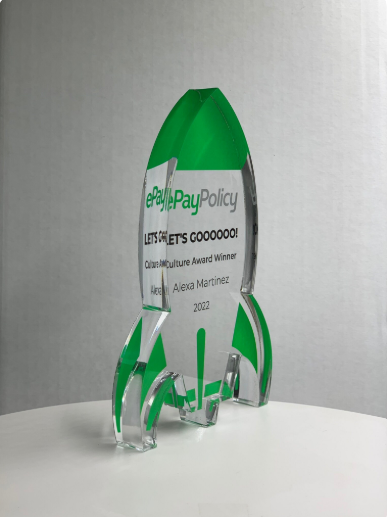 Rocket Trophy / Launch Award / Milestone Trophy / Tech Gift - Acrylic with Color Prints - Free Customization