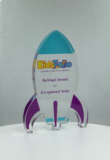 Rocket Trophy / Launch Award / Milestone Trophy / Tech Gift - Acrylic with Color Prints - Free Customization