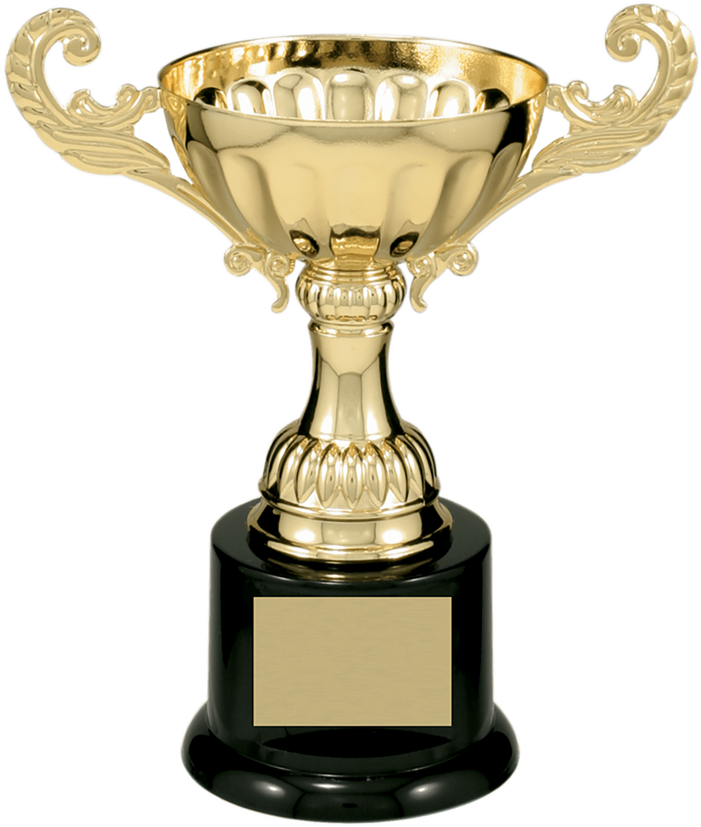Gold Completed Metal Cup Trophy on Plastic Base/Metal Cups