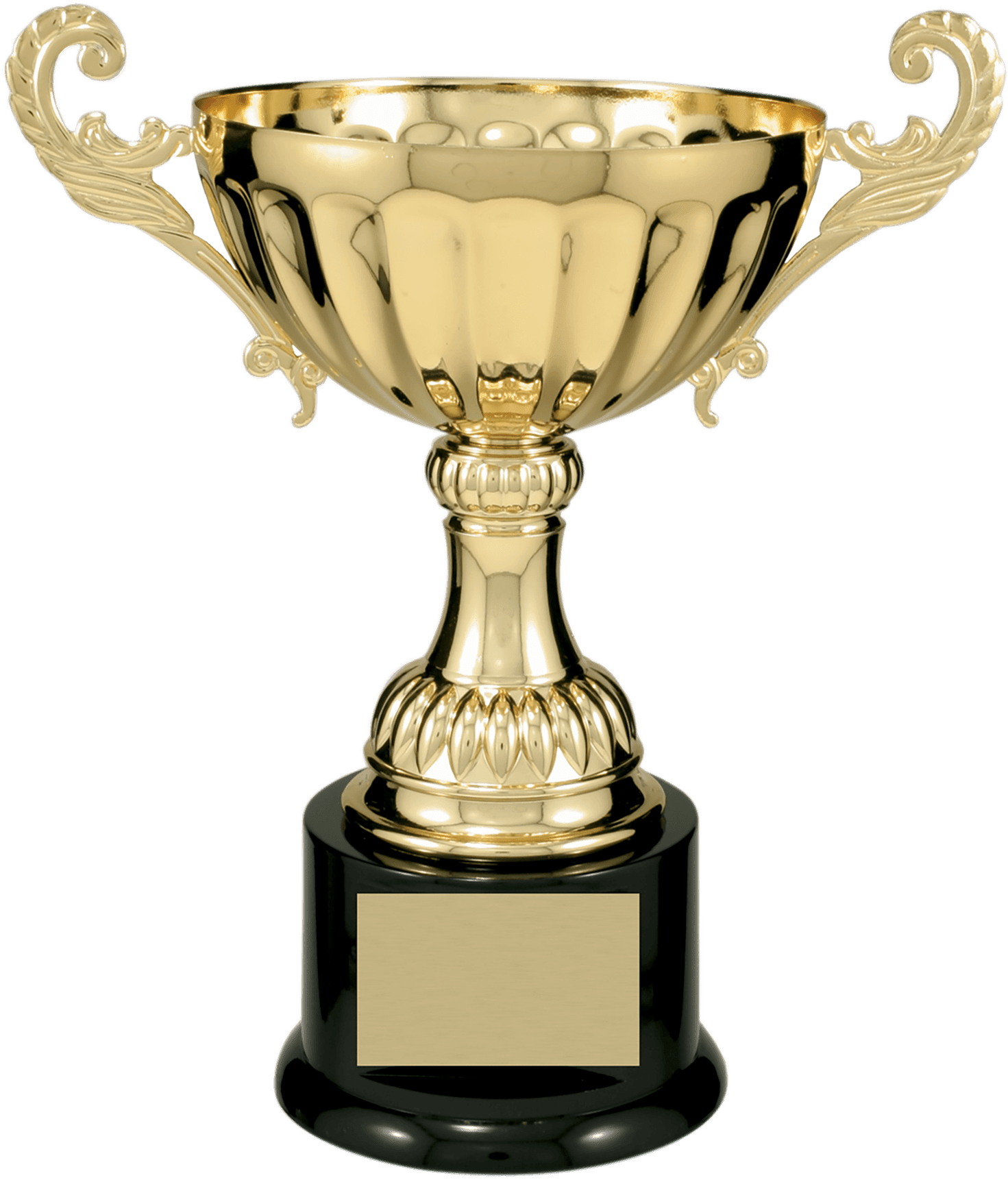 Gold Completed Metal Cup Trophy on Plastic Base/Metal Cups