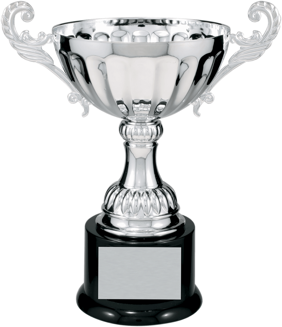 Silver Completed Metal Cup Trophy on Plastic Base/Metal Cups