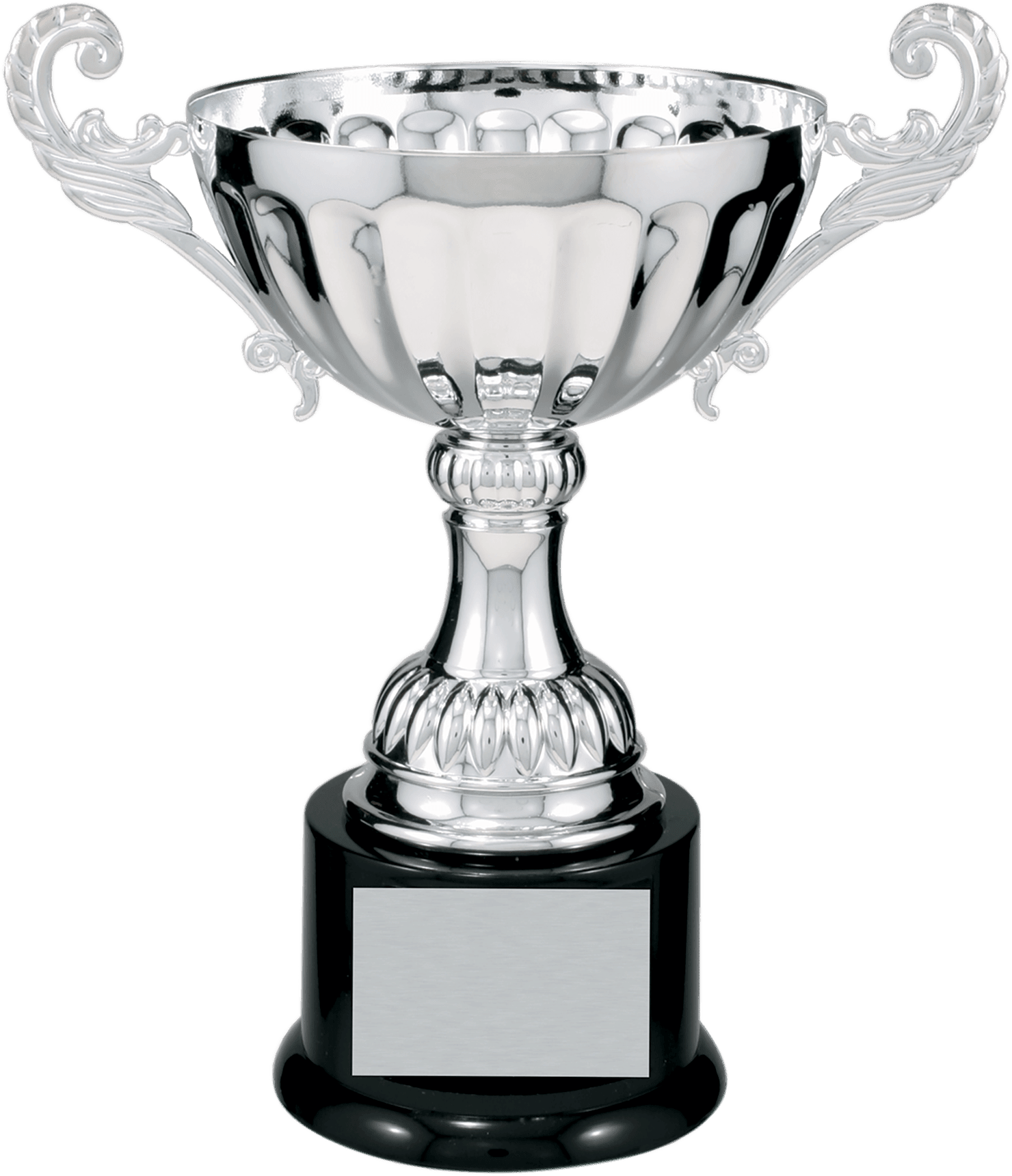 Silver Completed Metal Cup Trophy on Plastic Base/Metal Cups