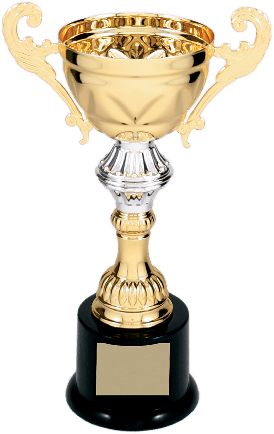 Gold Completed Metal Cup Trophy on Plastic Base/Metal Cups