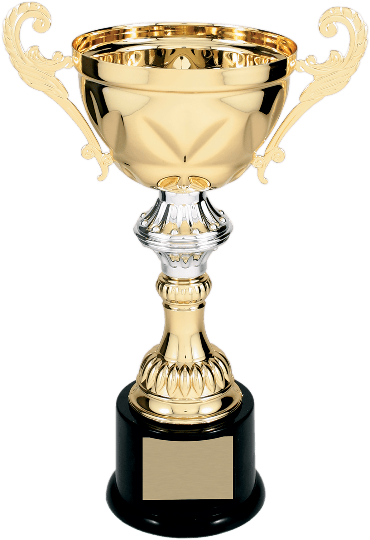 Gold Completed Metal Cup Trophy on Plastic Base/Metal Cups