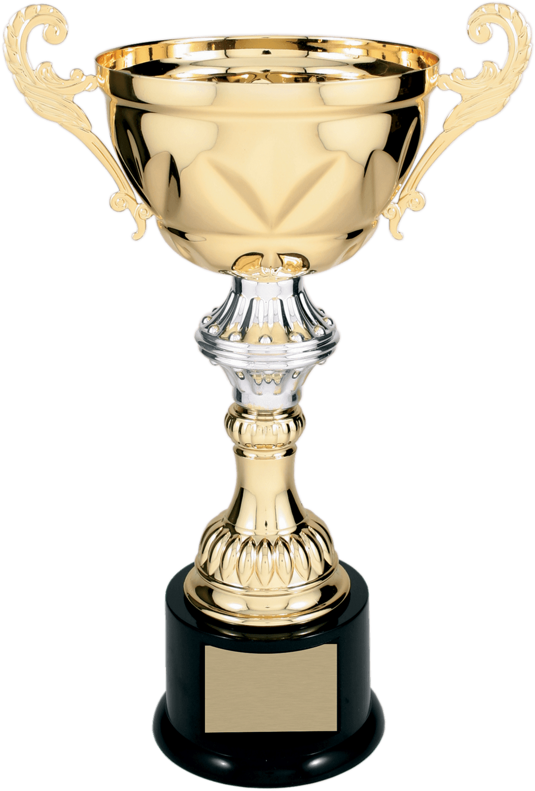Gold Completed Metal Cup Trophy on Plastic Base/Metal Cups
