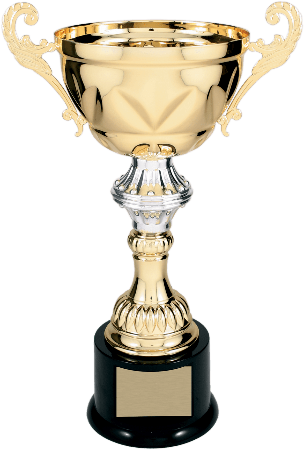 Gold Completed Metal Cup Trophy on Plastic Base/Metal Cups