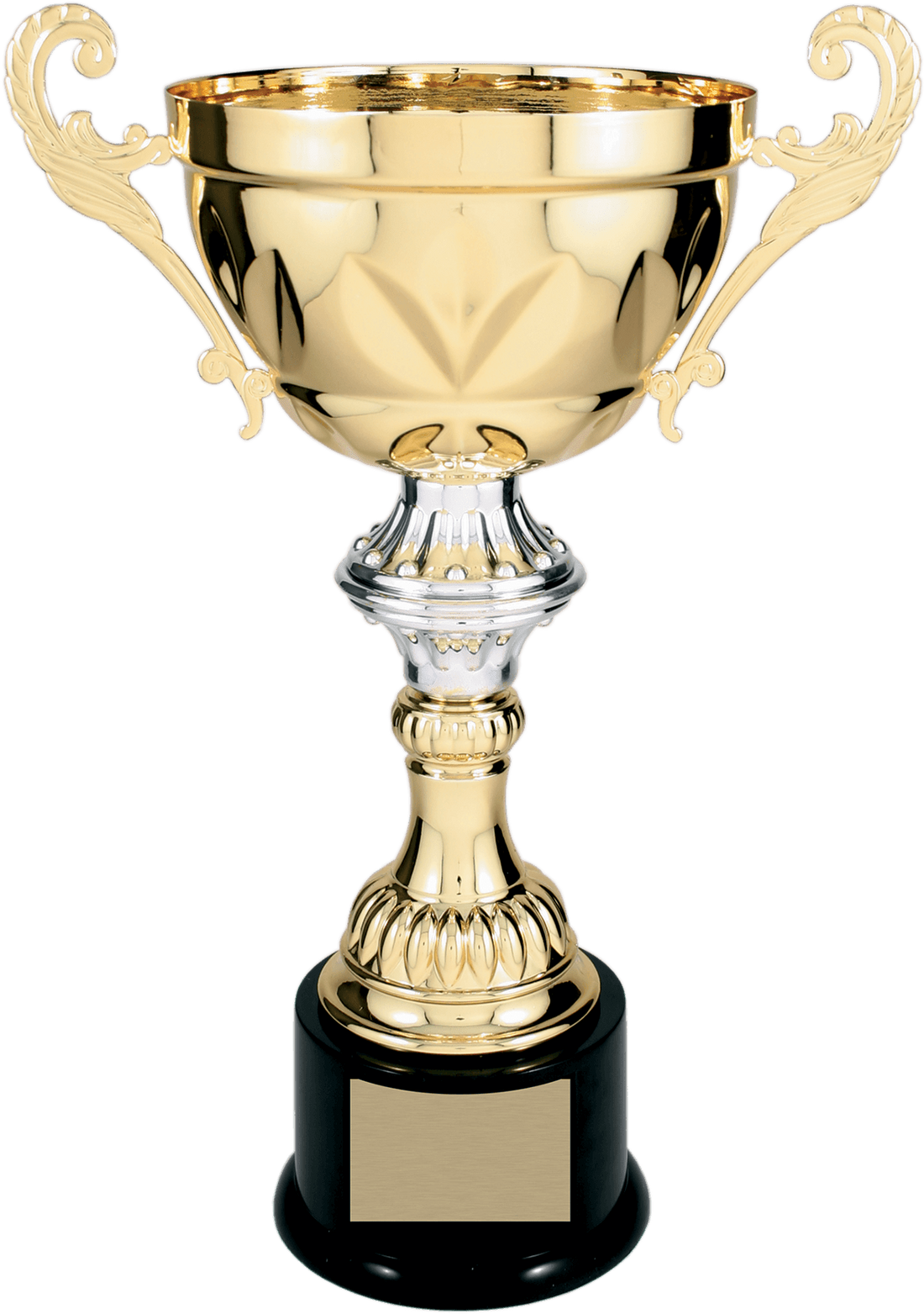Gold Completed Metal Cup Trophy on Plastic Base/Metal Cups