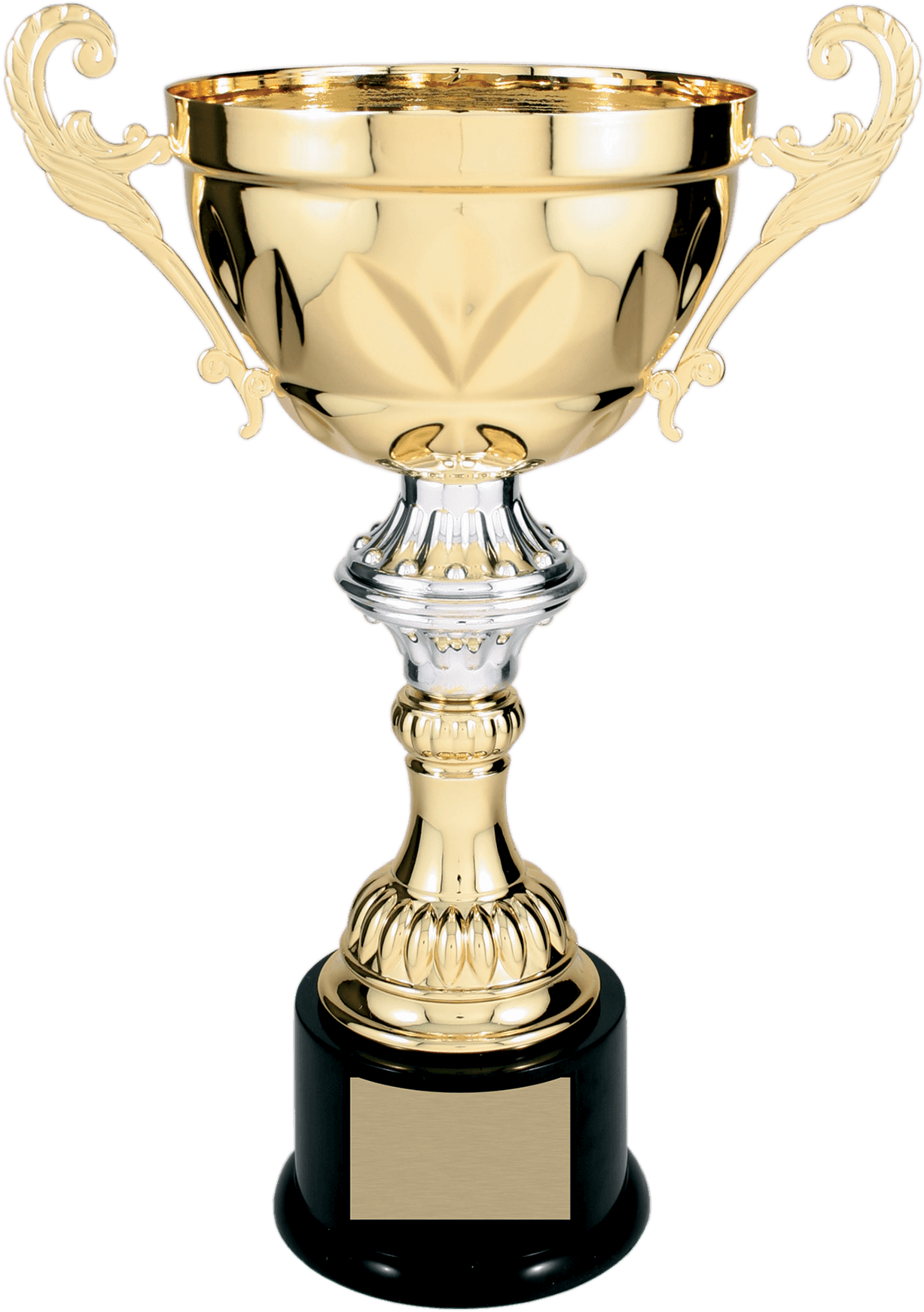 Gold Completed Metal Cup Trophy on Plastic Base/Metal Cups