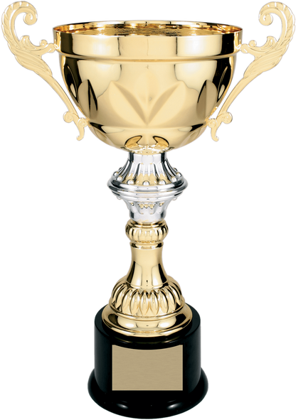 Gold Completed Metal Cup Trophy on Plastic Base/Metal Cups