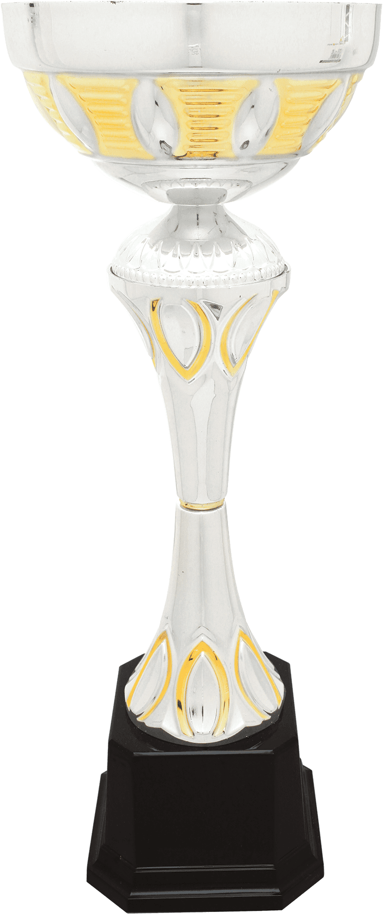 Silver/Gold Completed Metal Cup Trophy on Plastic Base/Metal Cups