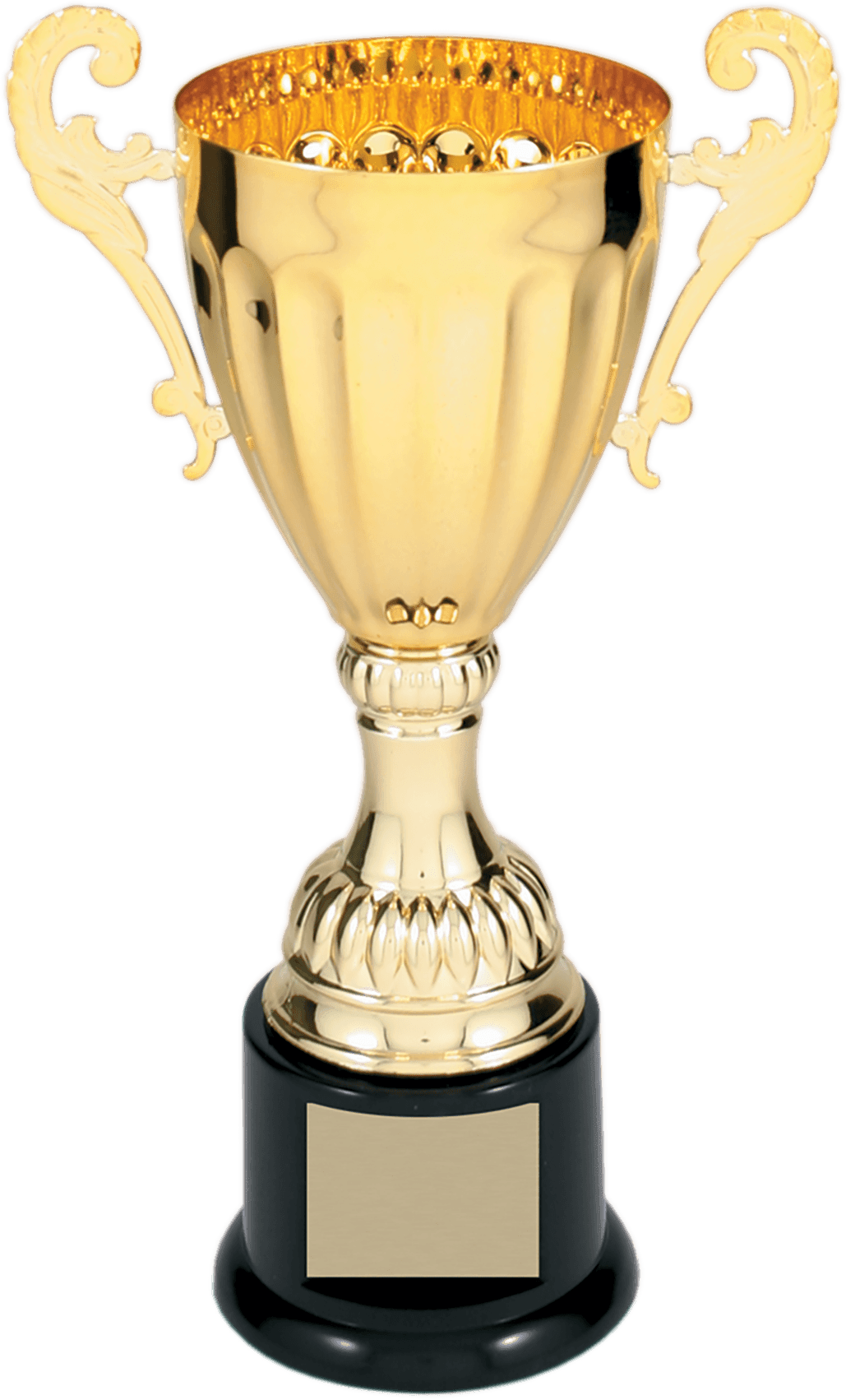Gold Completed Metal Cup Trophy on Plastic Base/Metal Cups