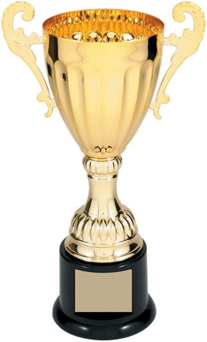 Gold Completed Metal Cup Trophy on Plastic Base/Metal Cups