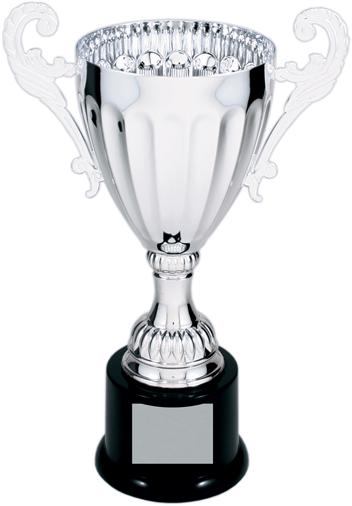 Silver Completed Metal Cup Trophy on Plastic Base/Metal Cups