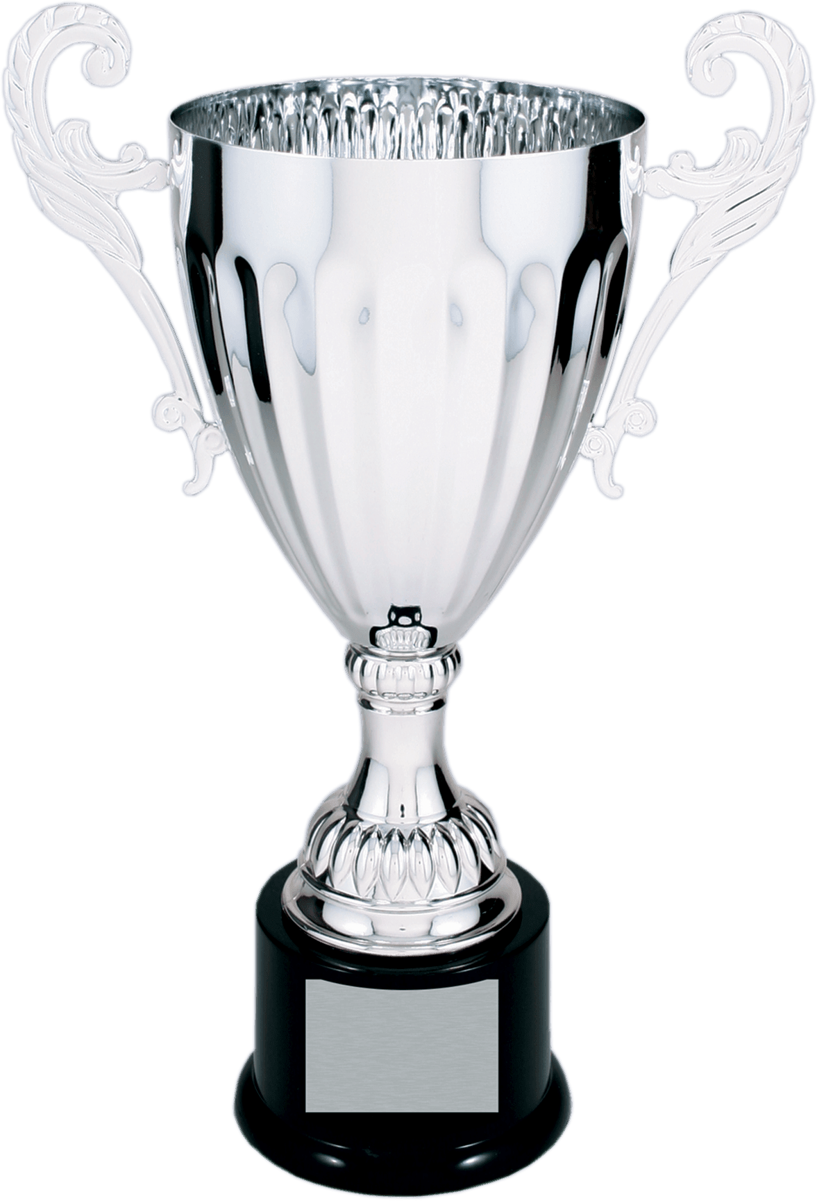 Silver Completed Metal Cup Trophy on Plastic Base/Metal Cups
