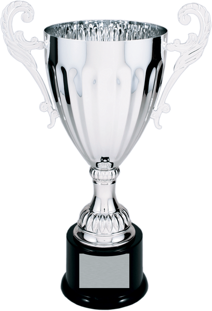 Silver Completed Metal Cup Trophy on Plastic Base/Metal Cups