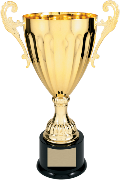 Gold Completed Metal Cup Trophy on Plastic Base/Metal Cups