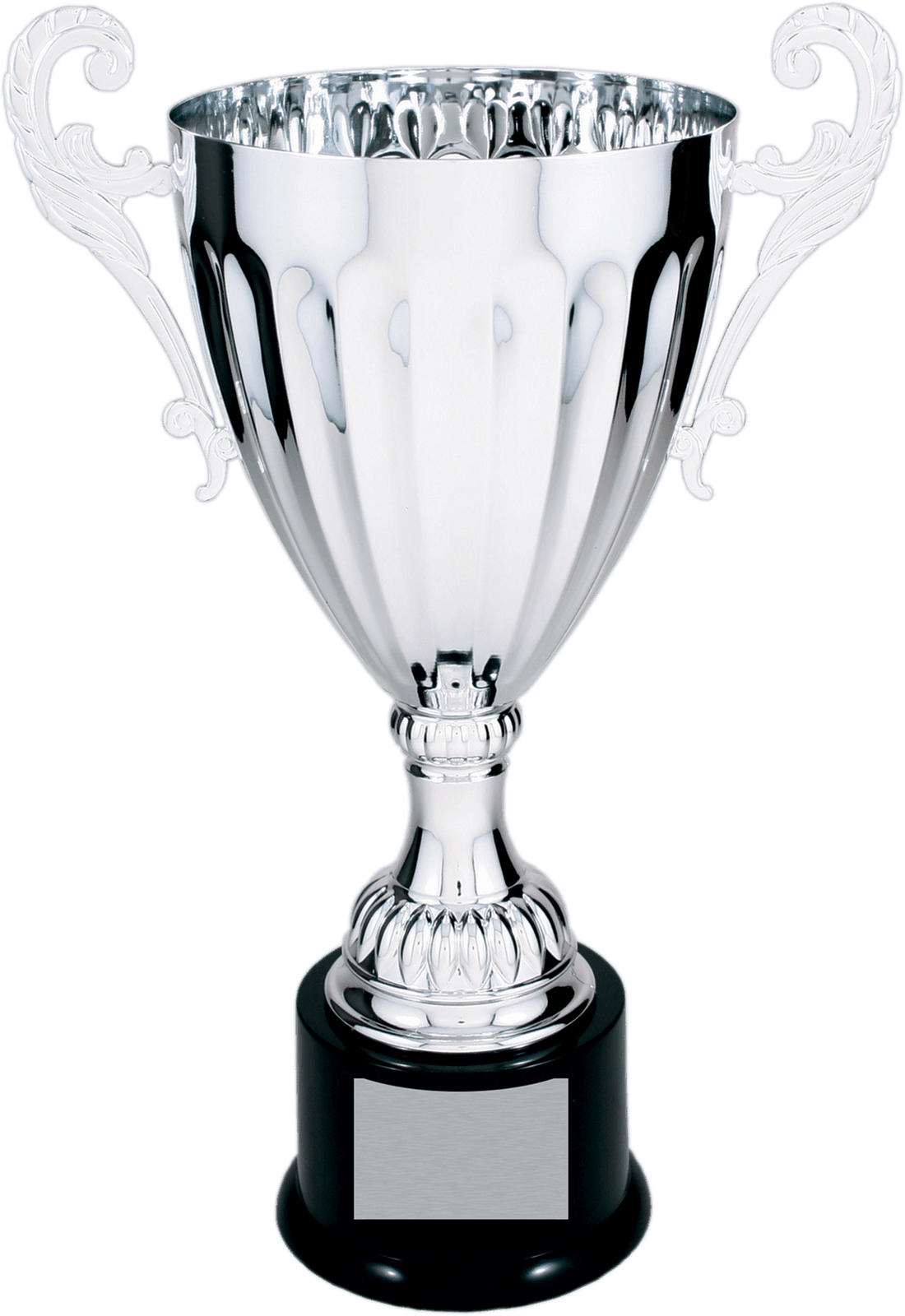 Silver Completed Metal Cup Trophy on Plastic Base/Metal Cups