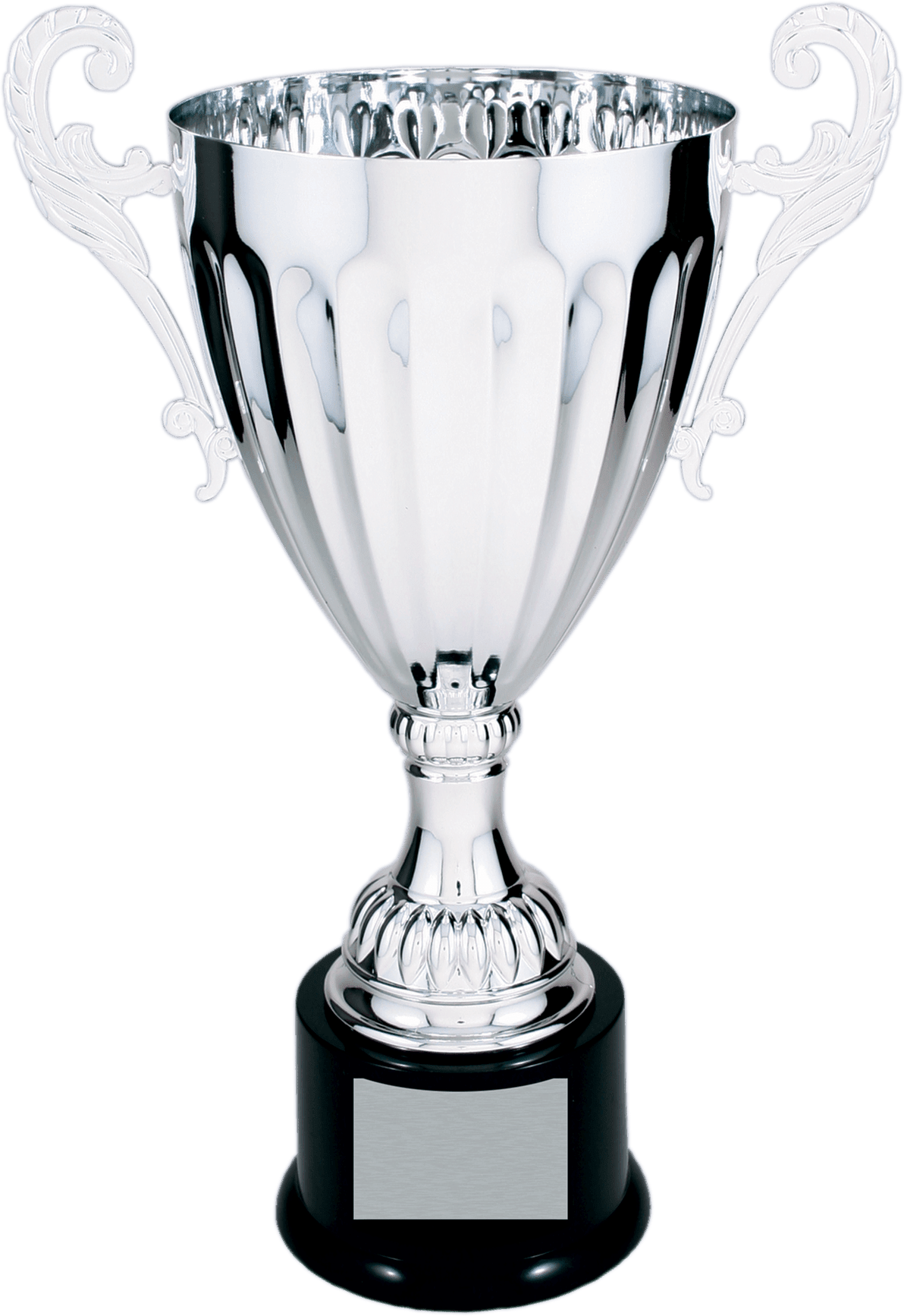Silver Completed Metal Cup Trophy on Plastic Base/Metal Cups