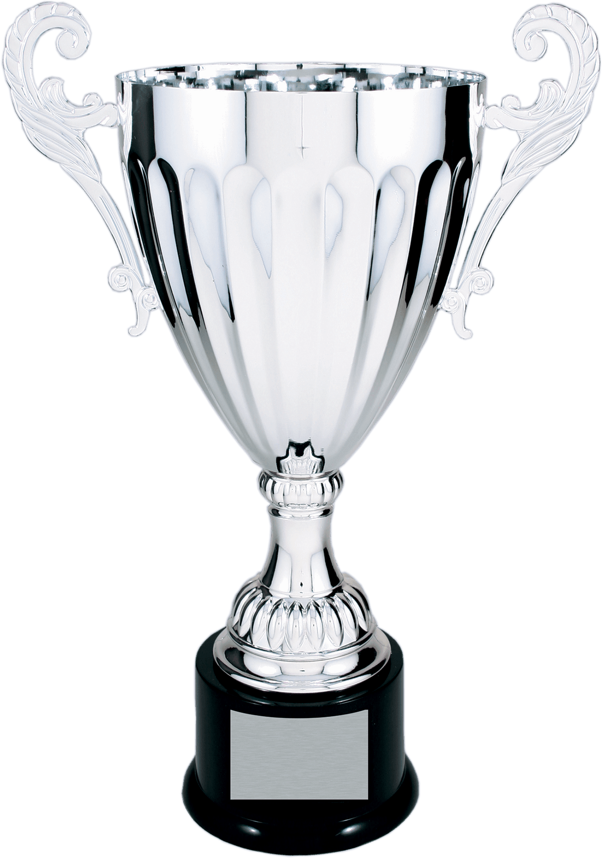 Silver Completed Metal Cup Trophy on Plastic Base/Metal Cups
