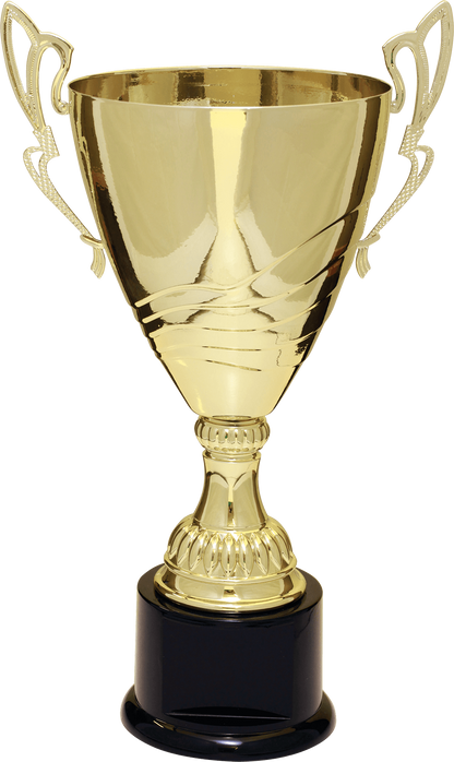 Gold Completed Metal Cup Trophy on Plastic Base/Metal Cups