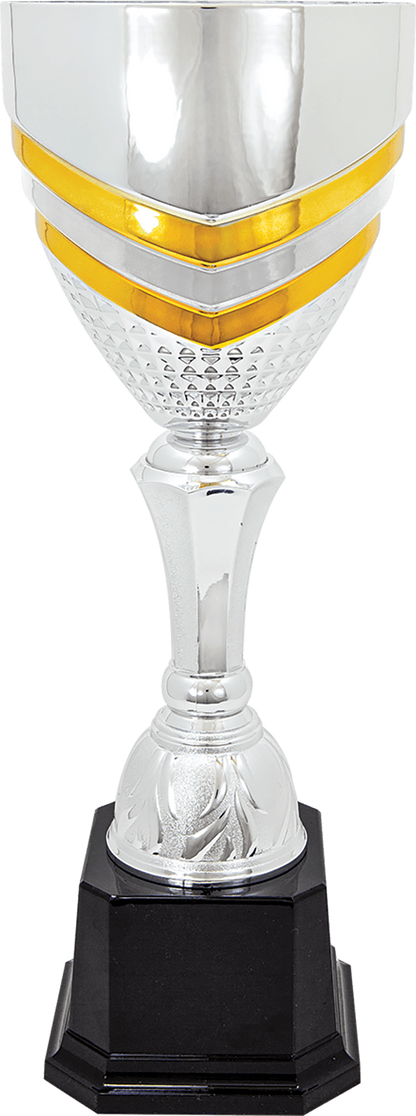 Completed Metal Cup Trophy on Plastic Base/Metal Cups