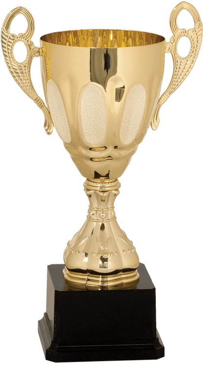 Gold Completed Metal Cup Trophy on Plastic Base/Metal Cups