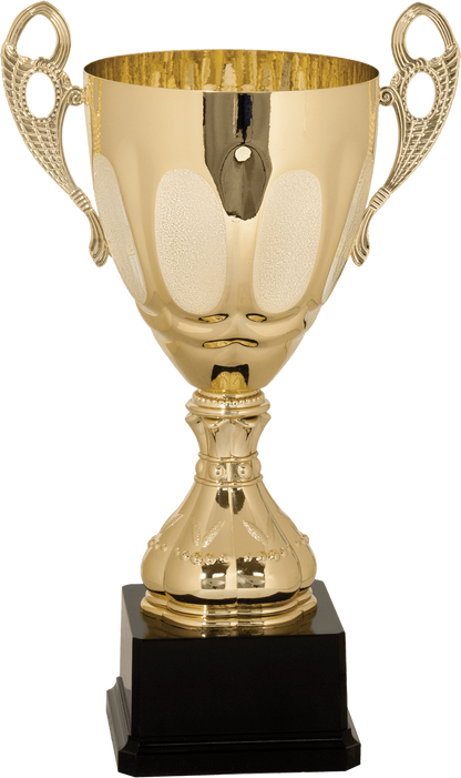 Gold Completed Metal Cup Trophy on Plastic Base/Metal Cups