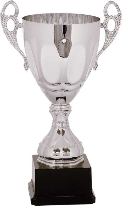 Silver Completed Metal Cup Trophy on Plastic Base/Metal Cups