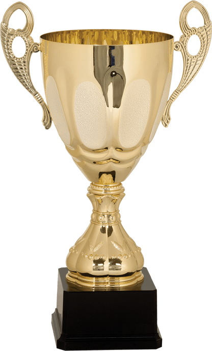 Gold Completed Metal Cup Trophy on Plastic Base/Metal Cups