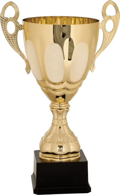 Gold Completed Metal Cup Trophy on Plastic Base/Metal Cups