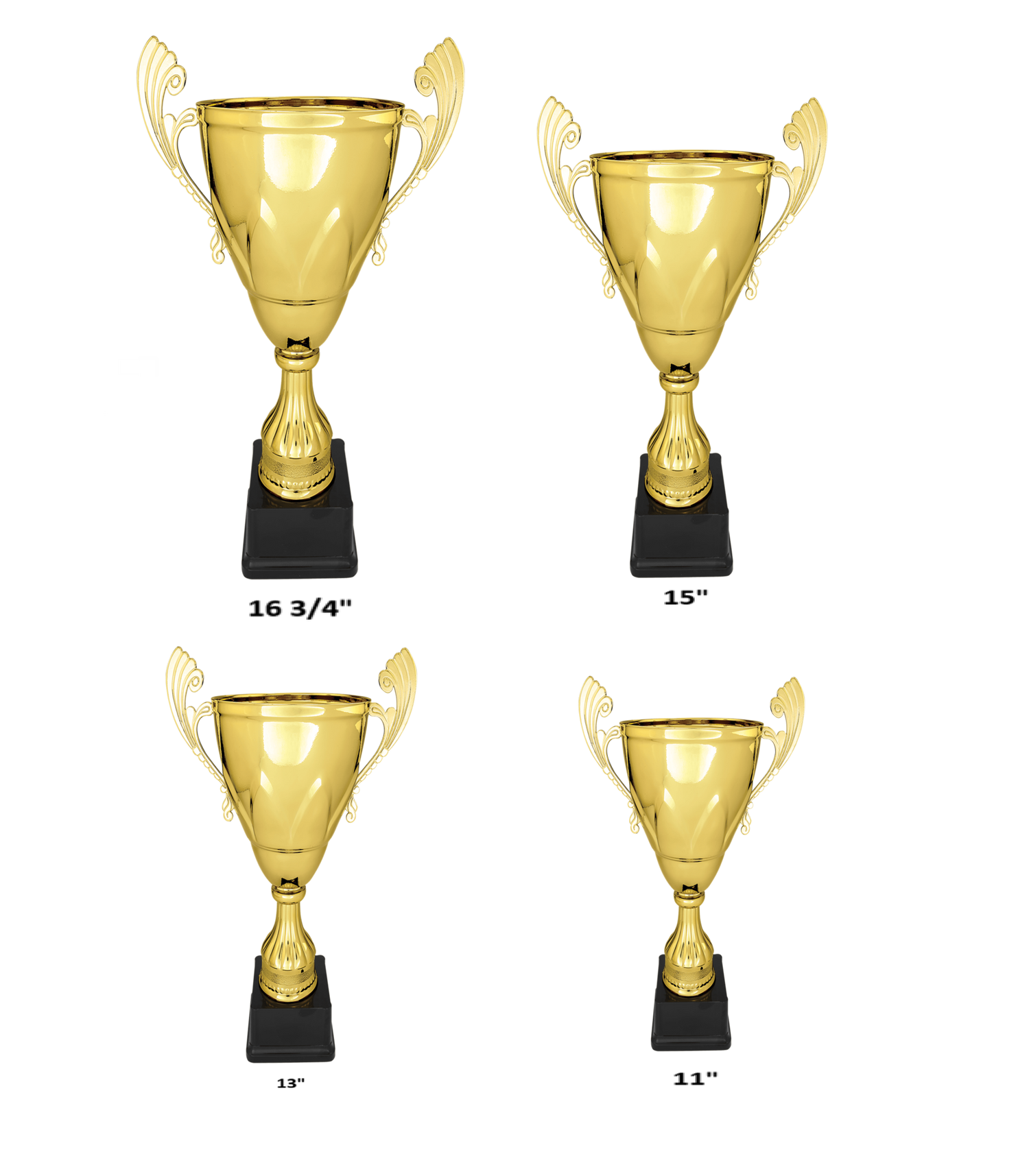 Gold Completed Metal Cup on Plastic Base/Metal Cups