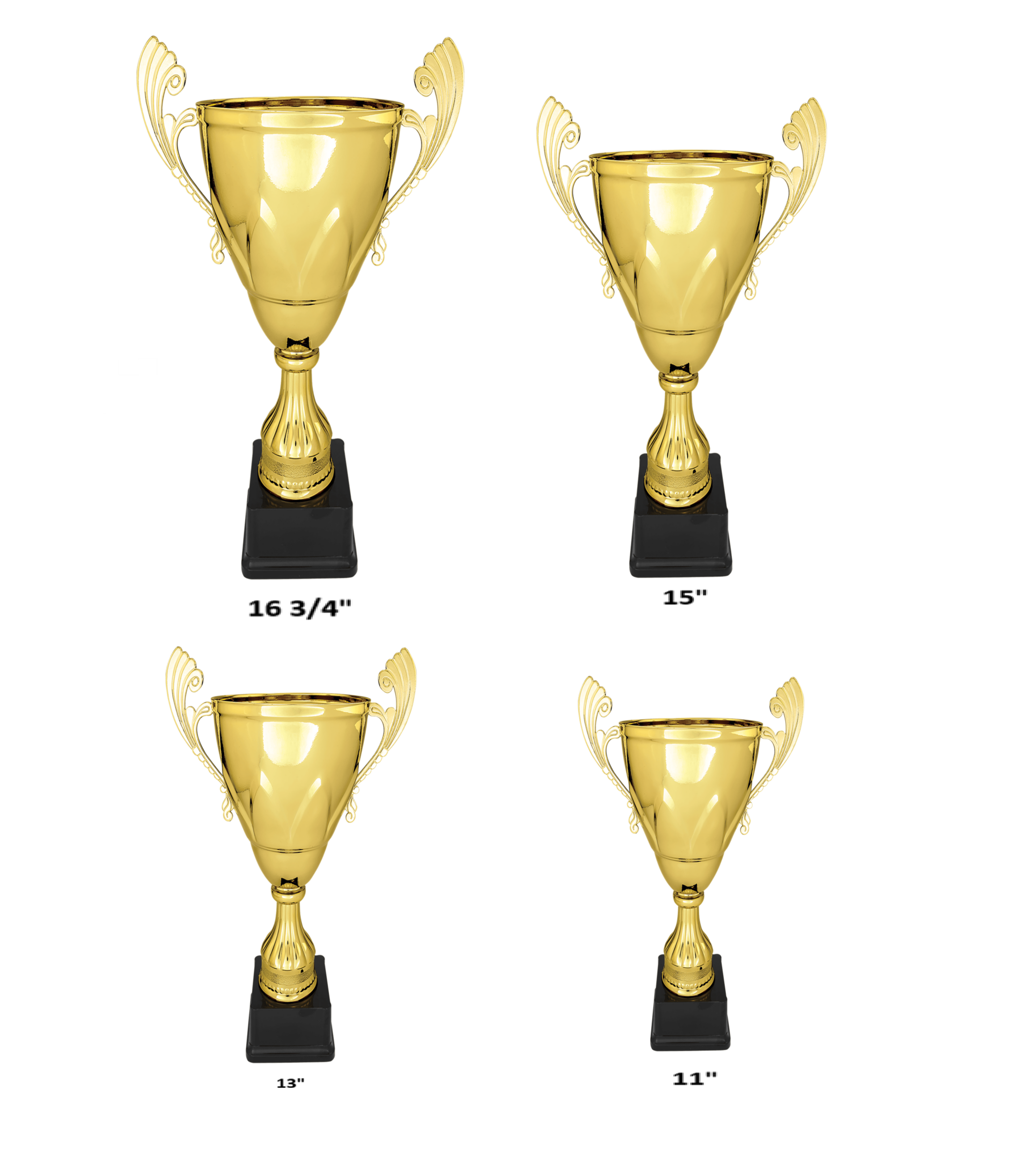 Gold Completed Metal Cup on Plastic Base/Metal Cups