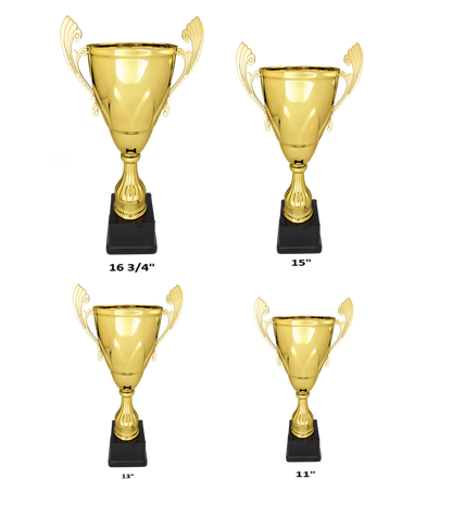 Gold Completed Metal Cup on Plastic Base/Metal Cups