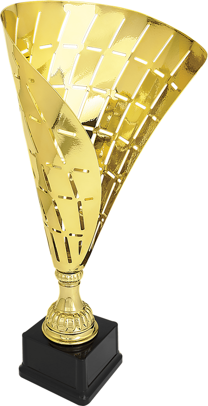 Gold Metal Flag Cup on Plastic Base/Metal Cups