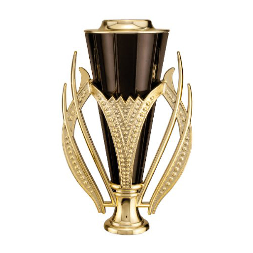 Gold/Black Plastic Cup with Lid