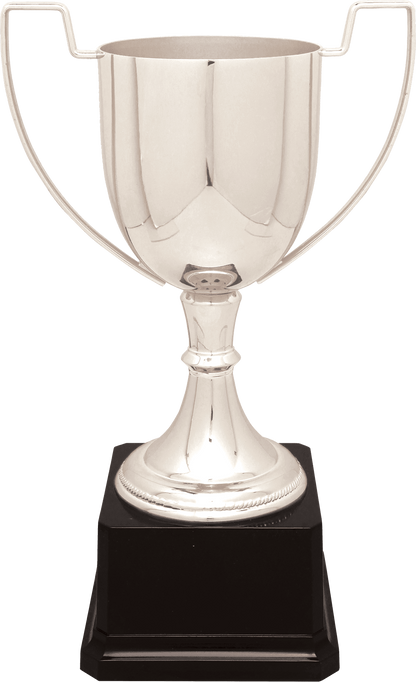 Silver Completed Zinc Cup Trophy on Plastic Base/Metal Cups