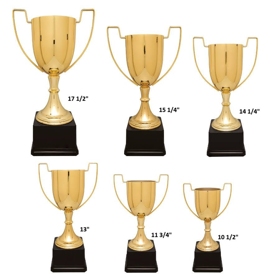 Gold Completed Zinc Cup Trophy on Plastic Base/Metal Cups